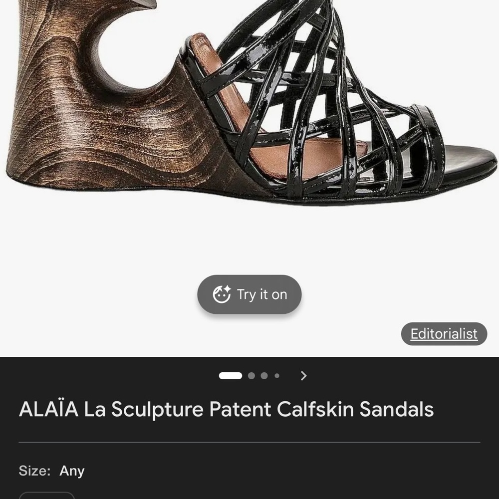 Alaia La Sculpture Wedges - Picture 3 of 3